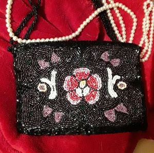 Black beaded bag